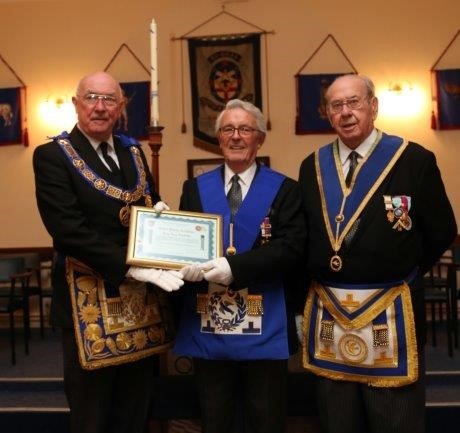 Celebration of 50 years of Freemasonry for W Bro Barry Cole