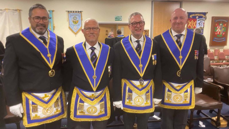Corby Masons receiving Provincial Honours