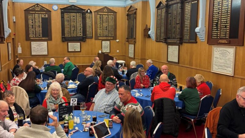 A Light Blue Christmas Lunch